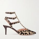 Rockstud 65 Leopard-Print Calf Hair Pumps Thumbnail 1