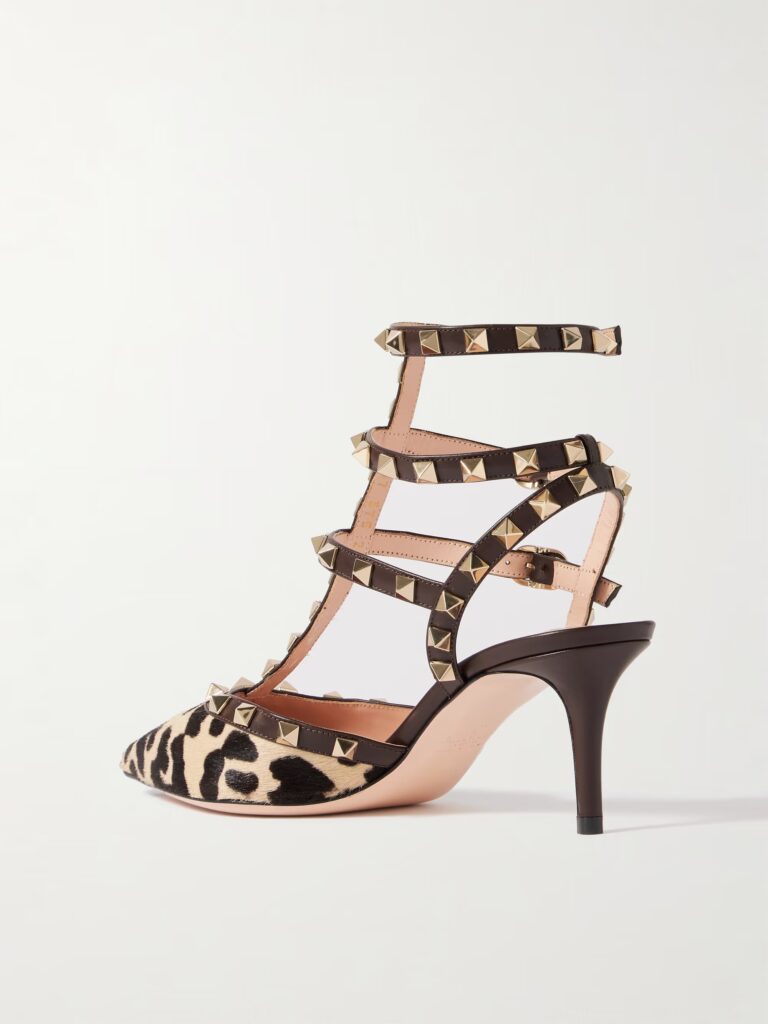 Rockstud 65 Leopard-Print Calf Hair Pumps Full Size Image 2