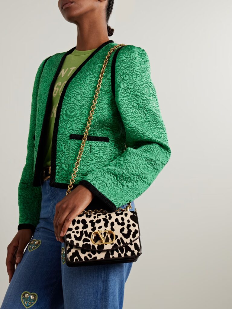 Vain Leopard-Print Calf Hair Shoulder Bag Full Size Image 4