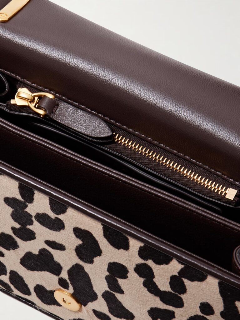 Vain Leopard-Print Calf Hair Shoulder Bag Full Size Image 6