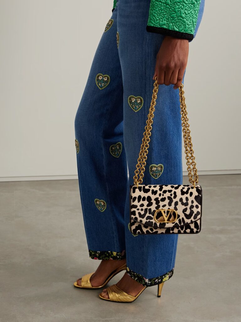 Vain Leopard-Print Calf Hair Shoulder Bag Full Size Image 2