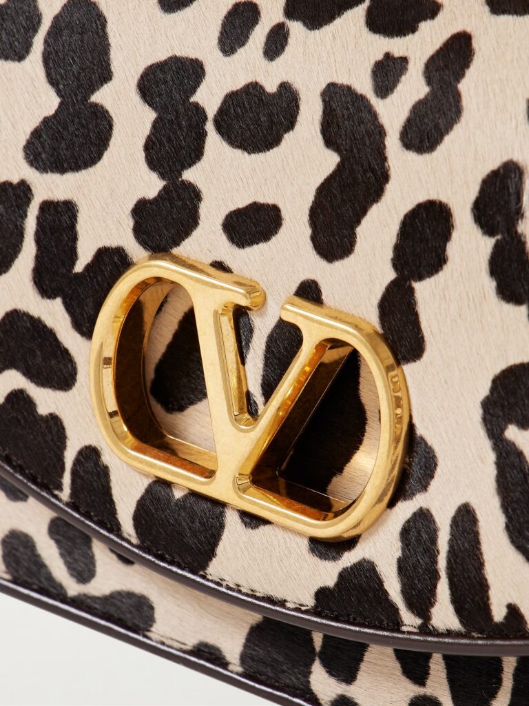 Vain Leopard-Print Calf Hair Shoulder Bag Full Size Image 5