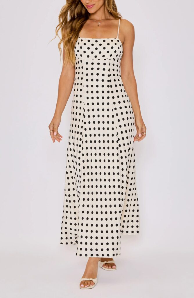 Paulina Polka Dot Maxi Dress Full Size Image 2