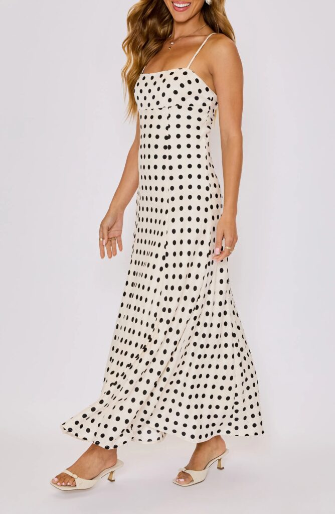 Paulina Polka Dot Maxi Dress Full Size Image 3