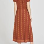 Fern Floral Linen Blend Midi Dress Thumbnail 3