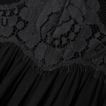 Gathered Lace-Trimmed Crepe Midi Dress Thumbnail 2