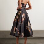 Hypnotic Embellished Belted Cutout Linen and Silk-Blend Midi Dress Thumbnail 4