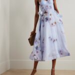 Hypnotic Picnic Belted Appliquéd Floral-print Midi Dress Thumbnail 1
