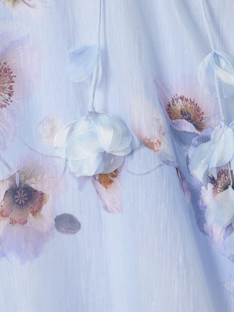 Hypnotic Picnic Belted Appliquéd Floral-print Midi Dress Full Size Image 2