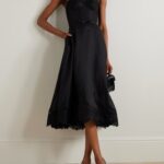 Hypnotic Picnic Belted Lace-Trimmed Linen and Silk-Blend Midi Dress Thumbnail 1