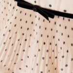 Pleated Tiered Polka-Dot Organza Midi Dress Thumbnail 4