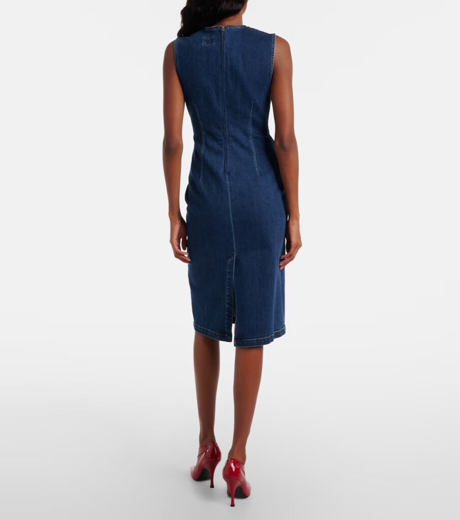 Rennes Denim Midi Dress Full Size Image 2