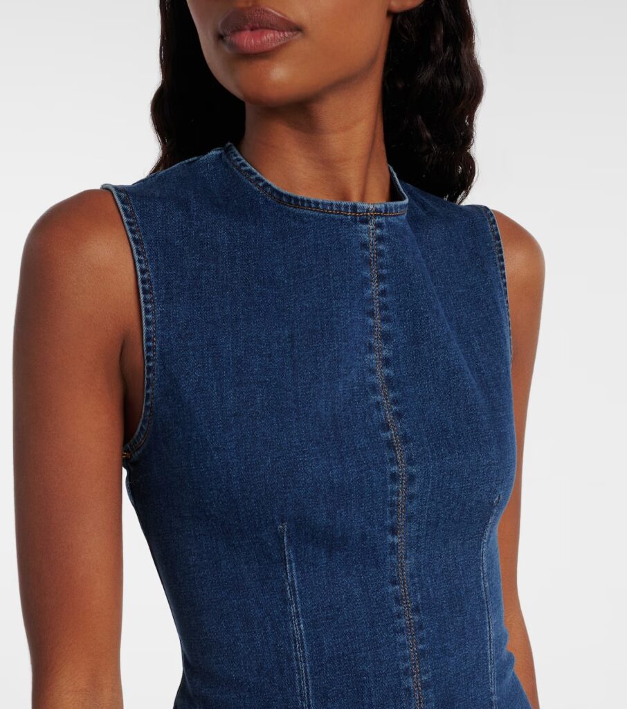 Rennes Denim Midi Dress Full Size Image 4