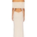 Drop Shoulder Top and Draped Long Skirt Set Thumbnail 3