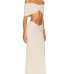 Drop Shoulder Top and Draped Long Skirt Set Thumbnail 2