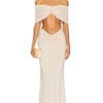 Drop Shoulder Top and Draped Long Skirt Set Thumbnail 1