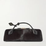 Le Teckel Leather-trimmed Calf Hair Clutch Thumbnail 1