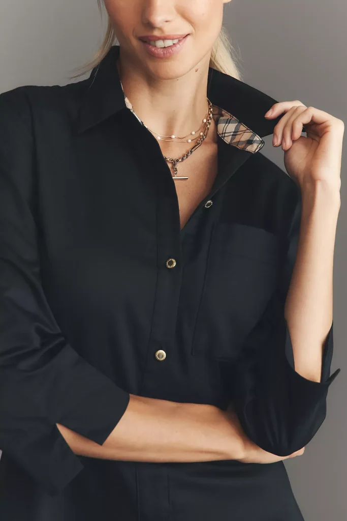 Saffron Fit & Flare Midi Shirt Dress Full Size Image 2