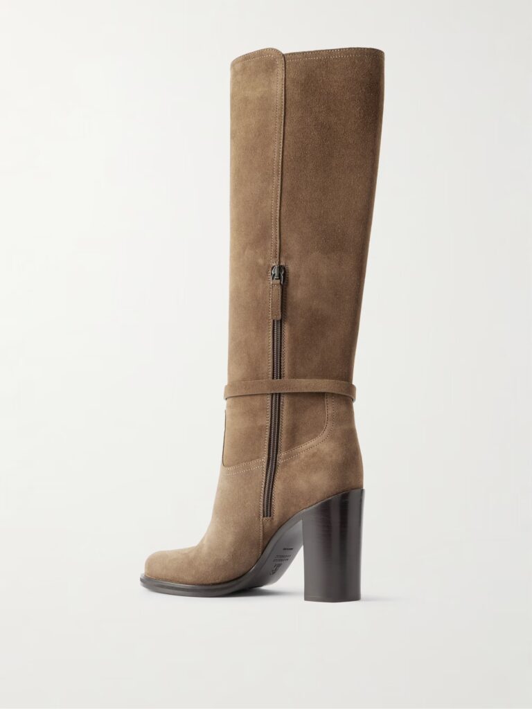 Suede Knee Boots Full Size Image 4