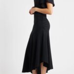 Asymmetric Crepe Maxi Dress Thumbnail 2