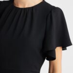 Asymmetric Crepe Maxi Dress Thumbnail 3