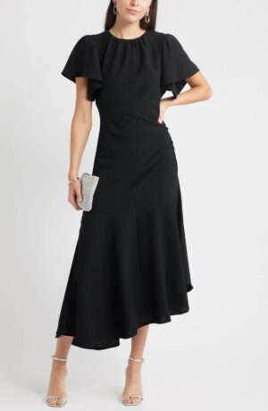 CHELSEA28 Asymmetric Crepe Maxi Dress