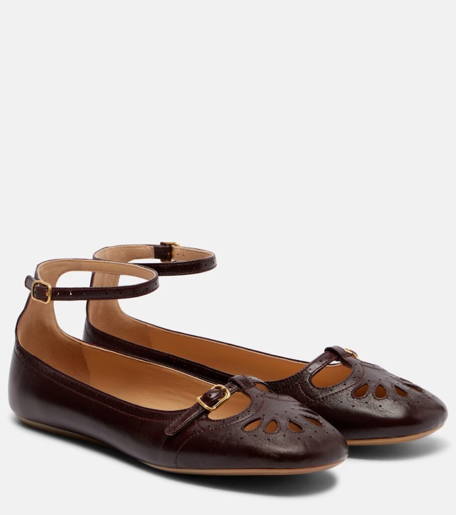 Misty Leather Ballet Flats Full Size Image 3