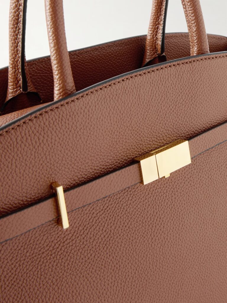 The Hudson Midi Textured-leather Tote Full Size Image 3