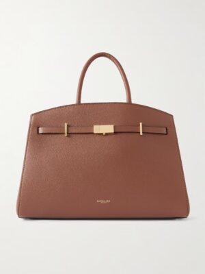 DEMELLIER The Hudson Midi Textured-leather Tote