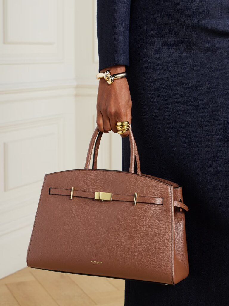 The Hudson Midi Textured-leather Tote Full Size Image 5