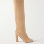 Embellished Suede Knee Boots Thumbnail 1