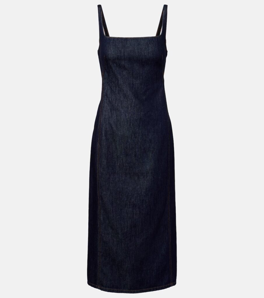 Denim Midi Dress Full Size Image 3