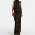 Printed Satin Maxi Dress Thumbnail 1