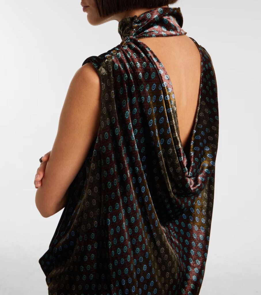 Printed Satin Maxi Dress Full Size Image 2