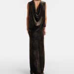 Printed Satin Maxi Dress Thumbnail 5