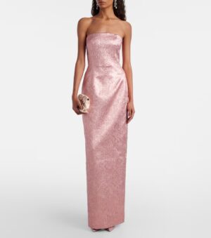 EMILIA WICKSTEAD Laelia Cloque Bustier Gown