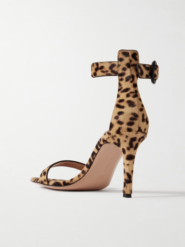 Portofino 85 Leopard-print Pony Hair Sandals Full Size Image 3