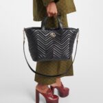 GG Marmont Small Leather Tote Bag Thumbnail 3