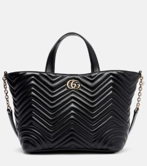 GUCCI GG Marmont Small Leather Tote Bag