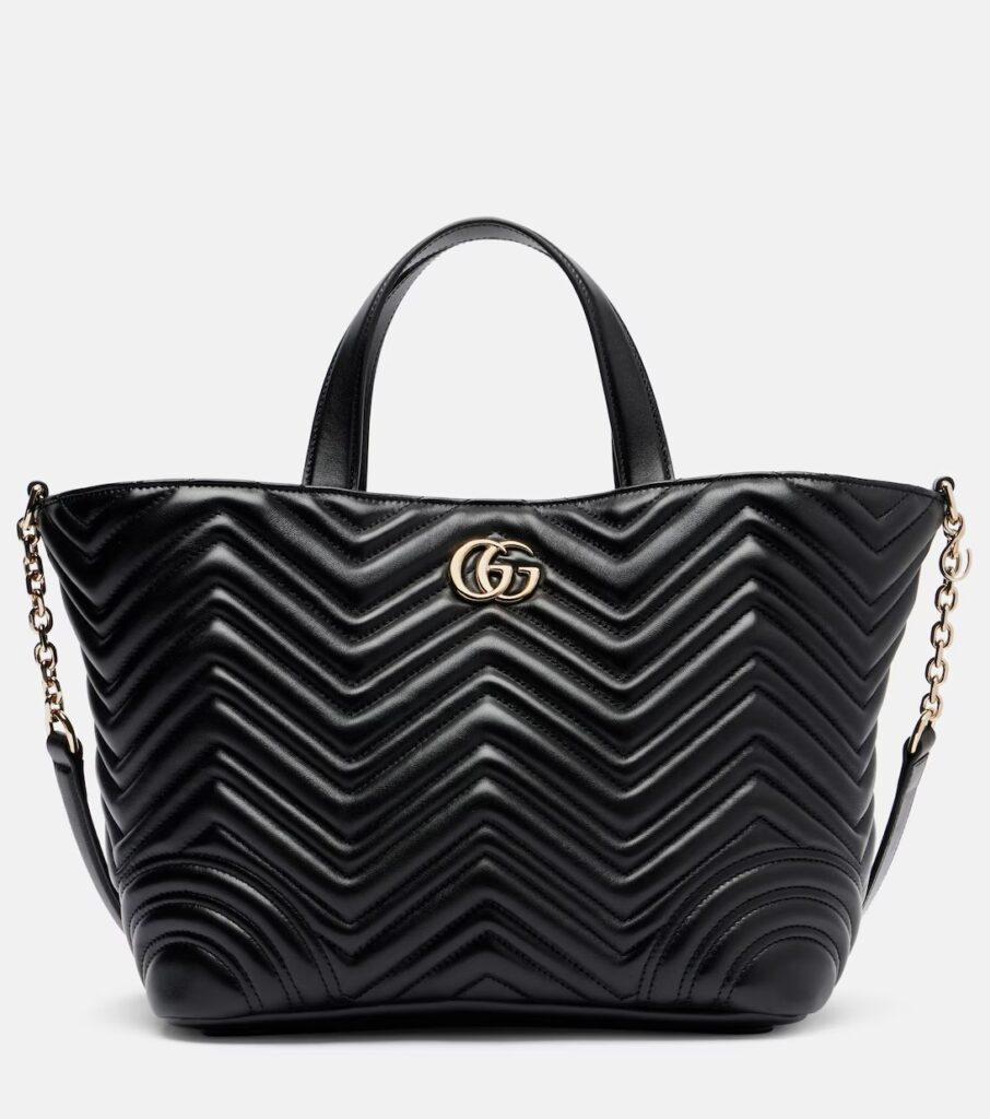 GG Marmont Small Leather Tote Bag Full Size Image 1