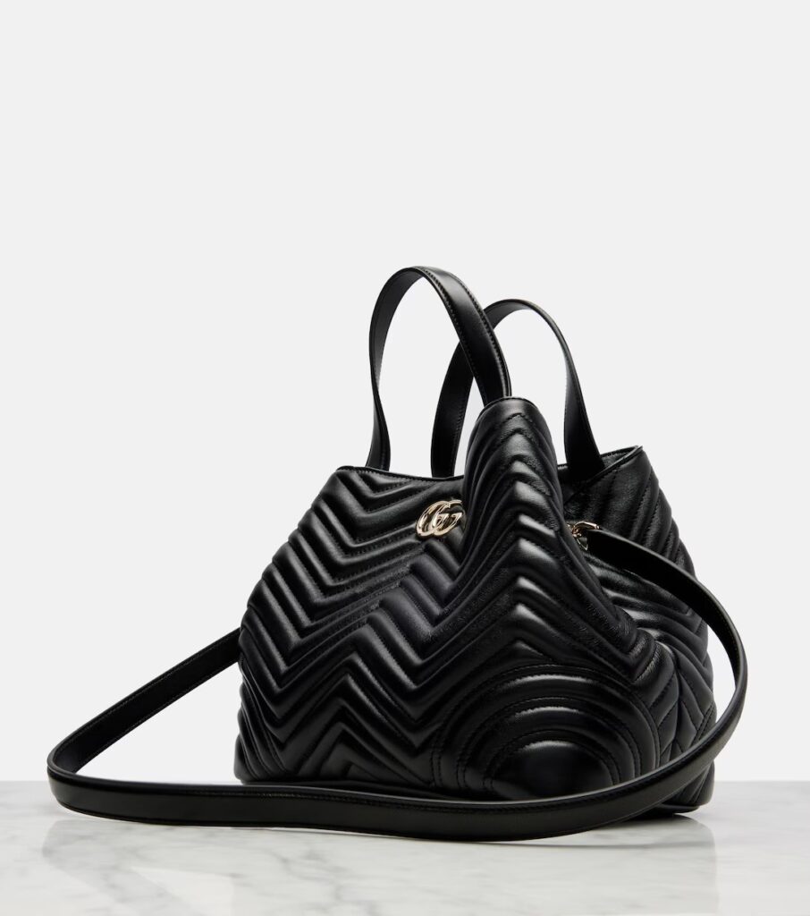GG Marmont Small Leather Tote Bag Full Size Image 5