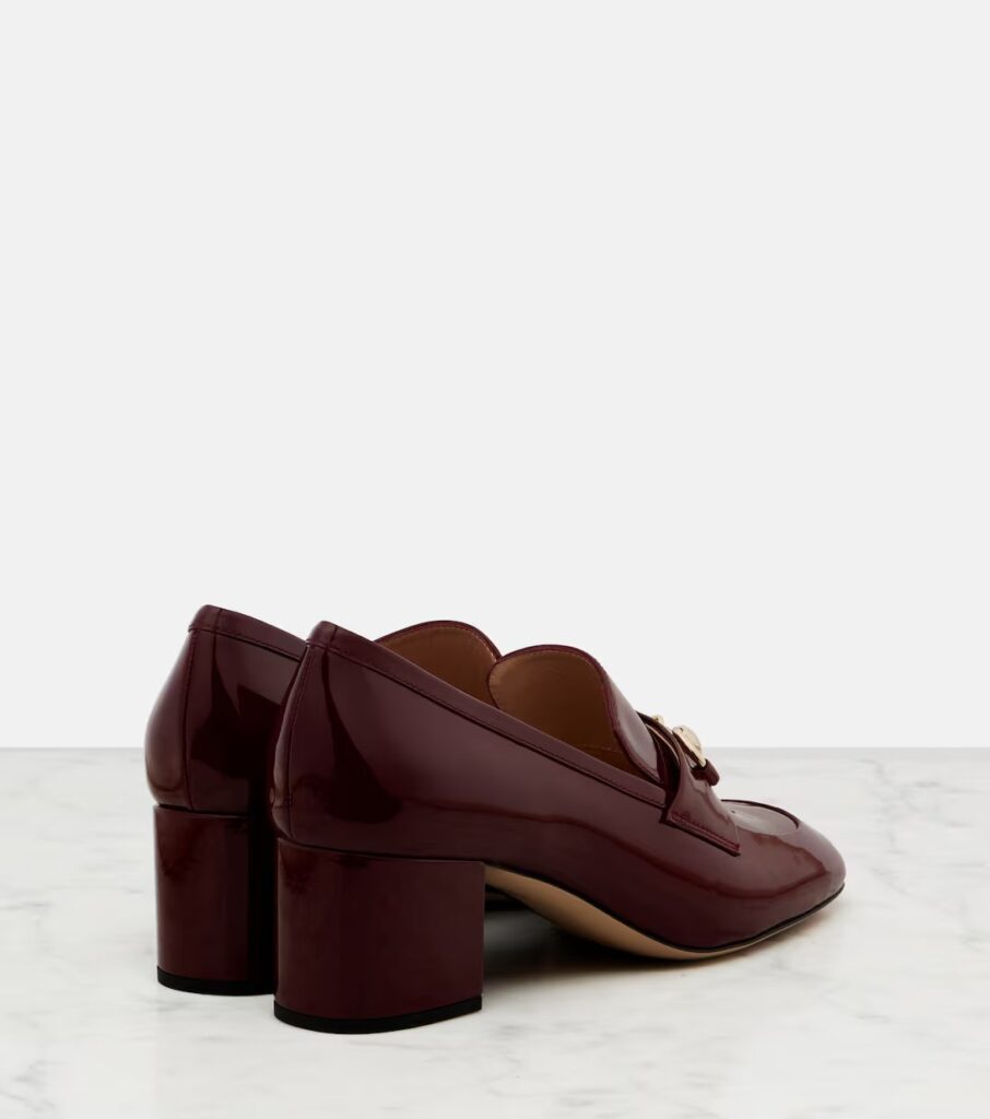 Horsebit Patent Leather Loafer Pumps Full Size Image 4