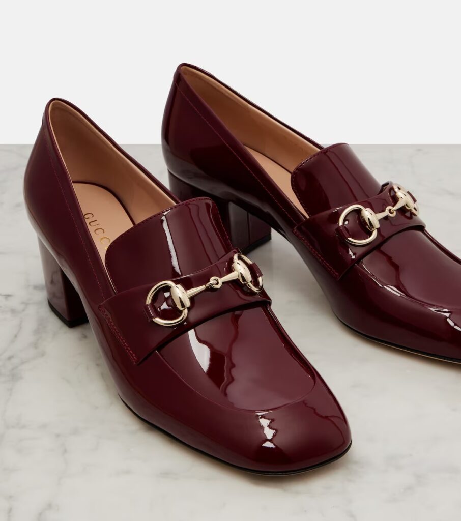 Horsebit Patent Leather Loafer Pumps Full Size Image 5