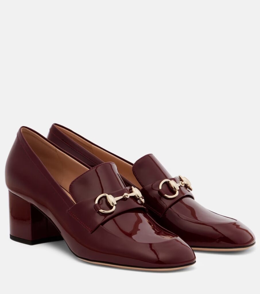 Horsebit Patent Leather Loafer Pumps Full Size Image 2