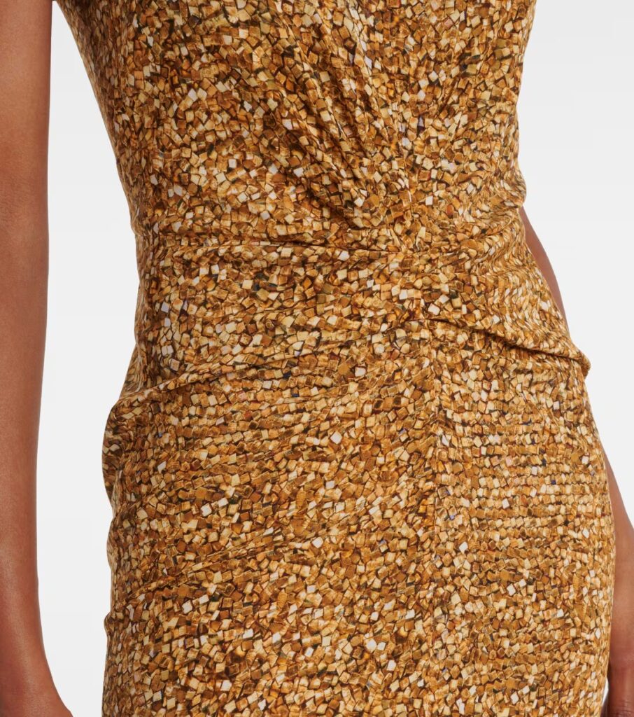 Terena Printed Silk-blend Midi Dress Full Size Image 3