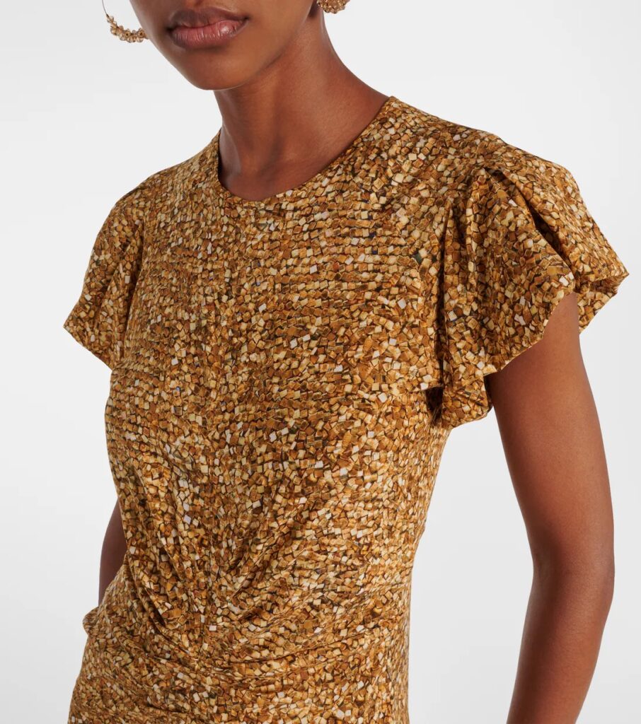 Terena Printed Silk-blend Midi Dress Full Size Image 5