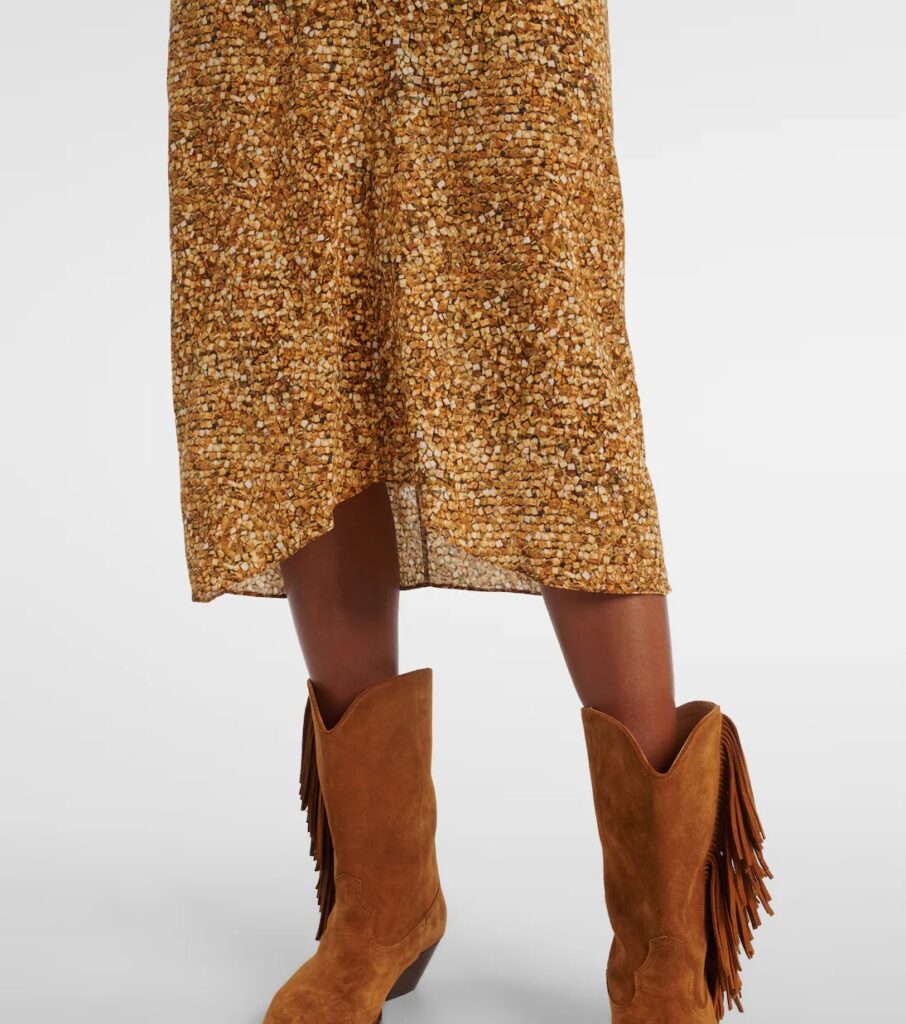 Terena Printed Silk-blend Midi Dress Full Size Image 6