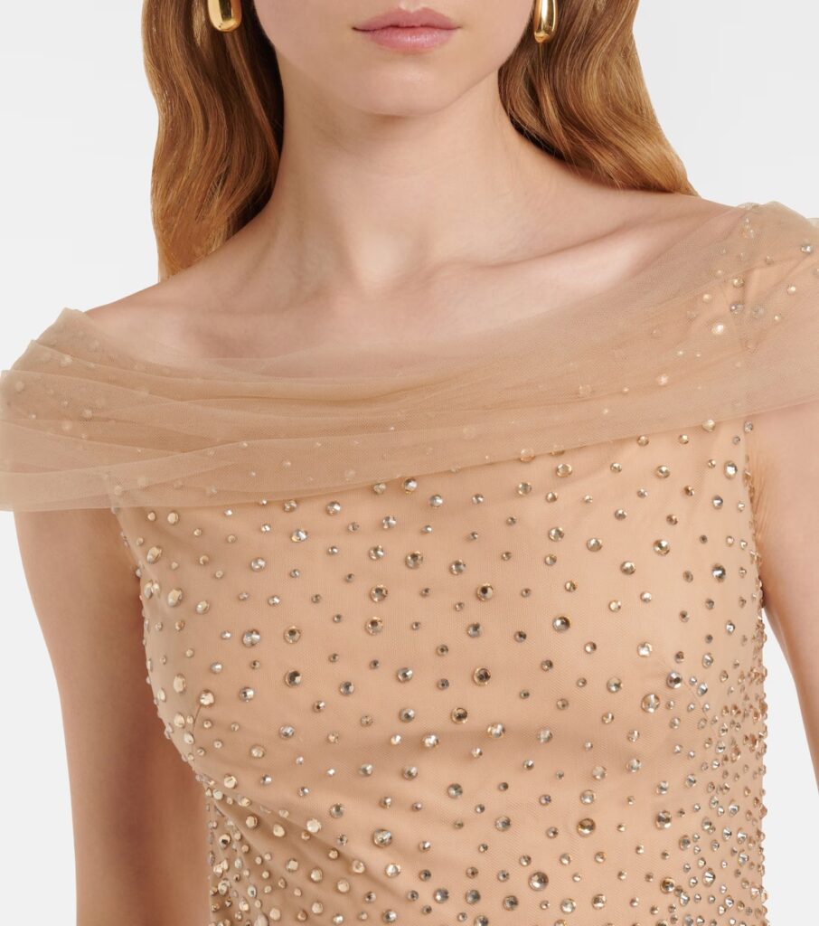 Shayla Embellished Tulle Gown Full Size Image 2
