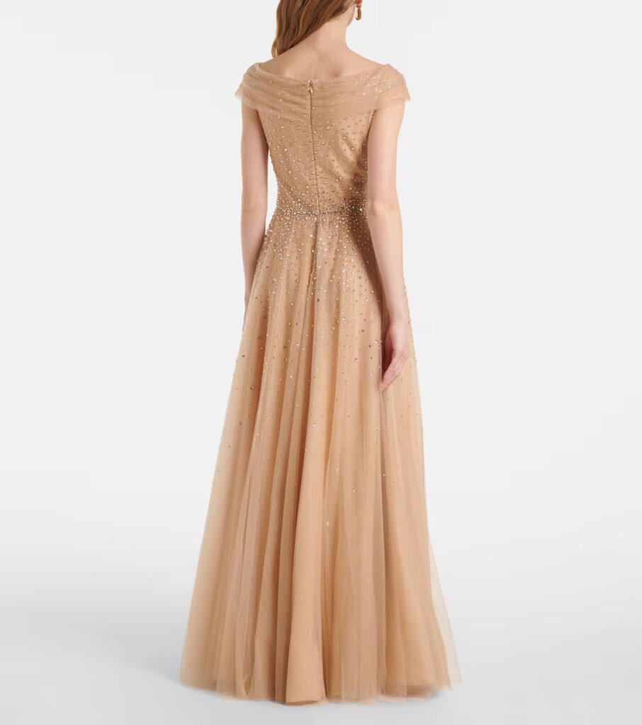 Shayla Embellished Tulle Gown Full Size Image 3