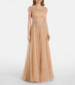 JENNY PACKHAM Shayla Embellished Tulle Gown